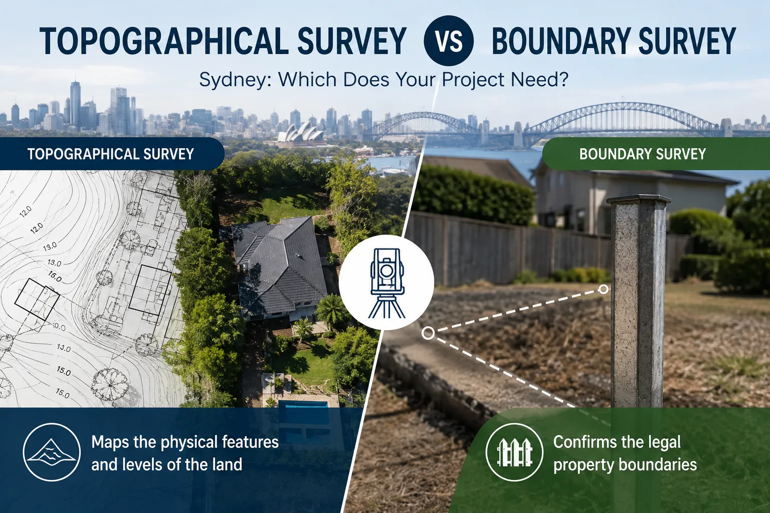 Topographical Survey vs Boundary Survey Sydney: Which Does Your Project Need?